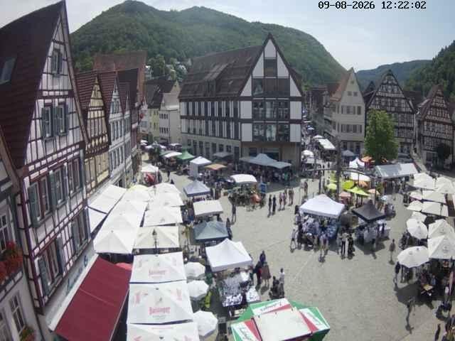 Archiv Foto Webcam Marktplatz von Bad Urach