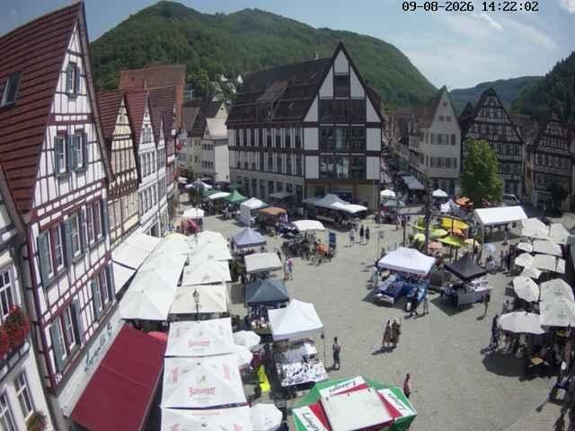 Archiv Foto Webcam Marktplatz von Bad Urach