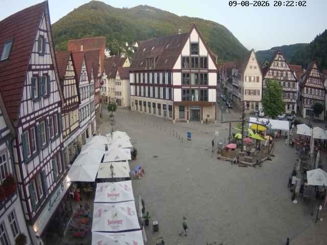 Archiv Foto Webcam Marktplatz von Bad Urach