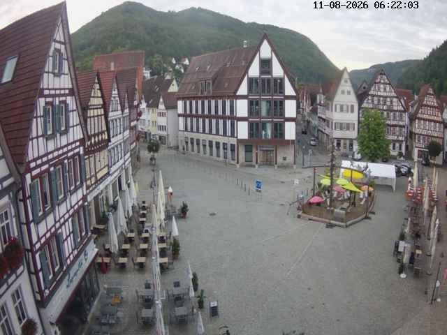 Archiv Foto Webcam Marktplatz von Bad Urach