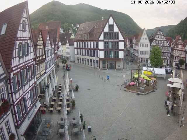 Archiv Foto Webcam Marktplatz von Bad Urach