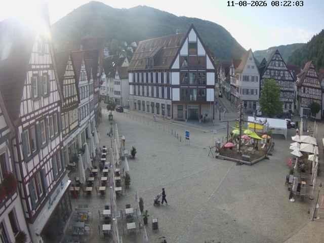 Archiv Foto Webcam Marktplatz von Bad Urach