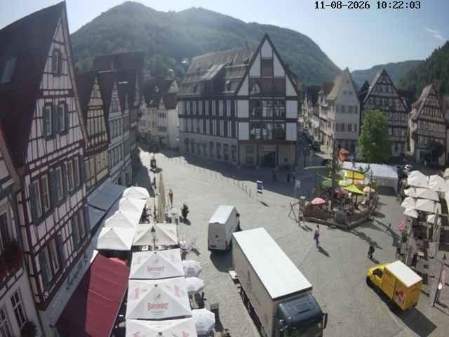 Archiv Foto Webcam Marktplatz von Bad Urach