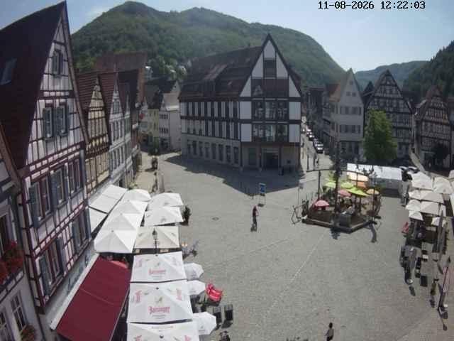 Archiv Foto Webcam Marktplatz von Bad Urach
