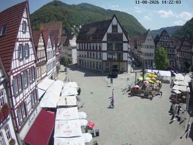 Archiv Foto Webcam Marktplatz von Bad Urach
