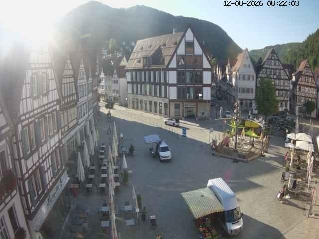 Archiv Foto Webcam Marktplatz von Bad Urach