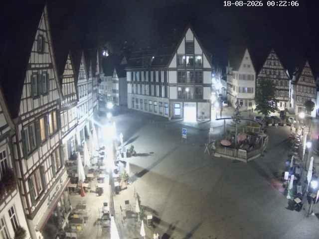 Archiv Foto Webcam Marktplatz von Bad Urach