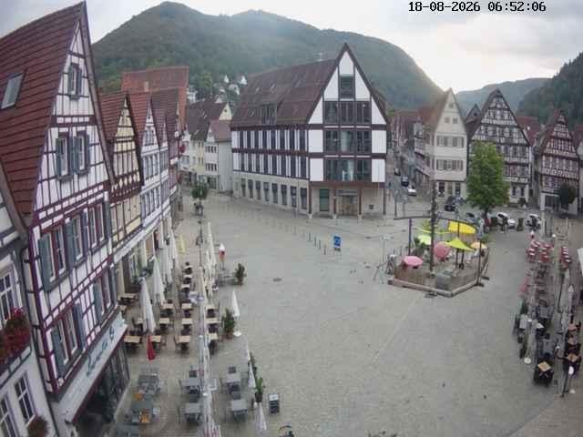 Archiv Foto Webcam Marktplatz von Bad Urach