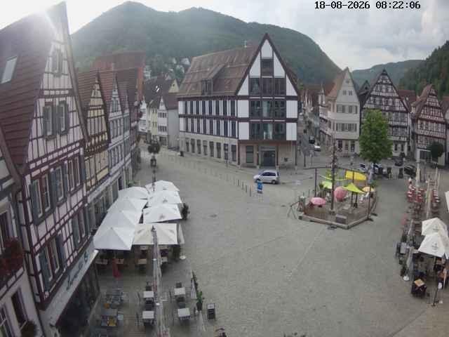 Archiv Foto Webcam Marktplatz von Bad Urach
