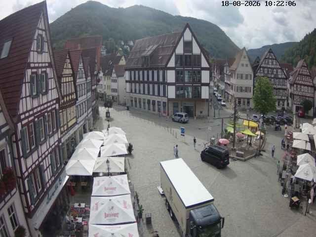 Archiv Foto Webcam Marktplatz von Bad Urach