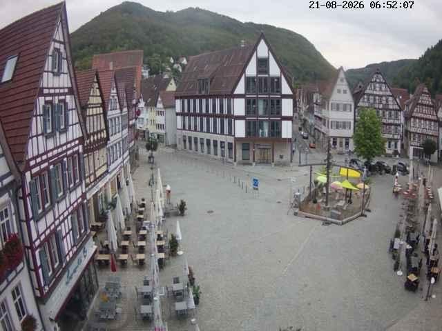 Archiv Foto Webcam Marktplatz von Bad Urach