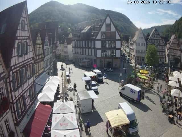 Archived image Webcam Bad Urach Market Square