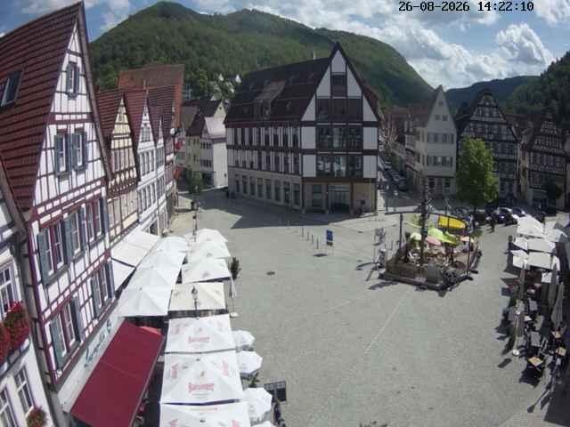 Archived image Webcam Bad Urach Market Square