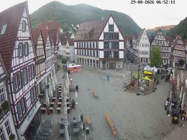 Archiv Foto Webcam Marktplatz von Bad Urach