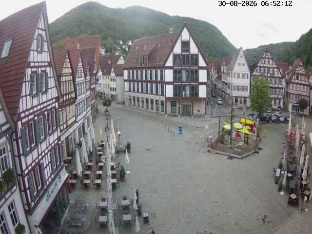 Archiv Foto Webcam Marktplatz von Bad Urach