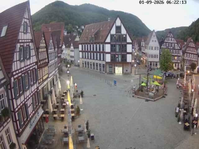 Archiv Foto Webcam Marktplatz von Bad Urach