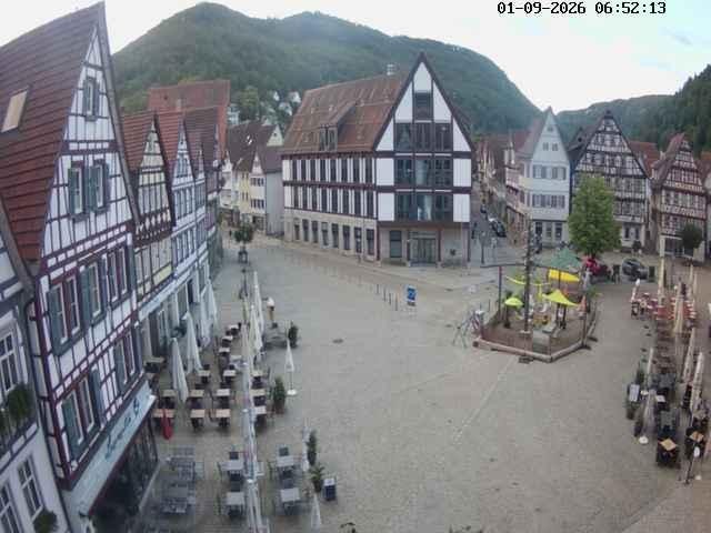 Archiv Foto Webcam Marktplatz von Bad Urach