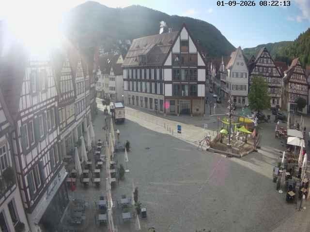 Archiv Foto Webcam Marktplatz von Bad Urach