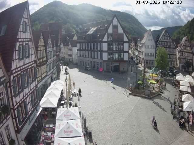 Archiv Foto Webcam Marktplatz von Bad Urach