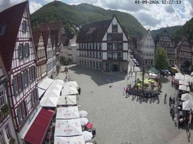 Archiv Foto Webcam Marktplatz von Bad Urach