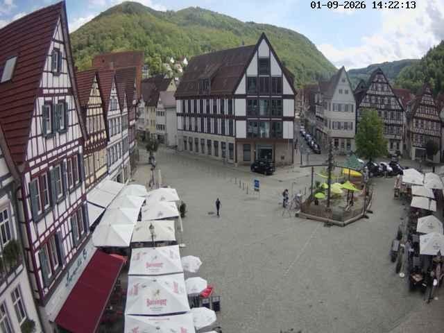 Archiv Foto Webcam Marktplatz von Bad Urach