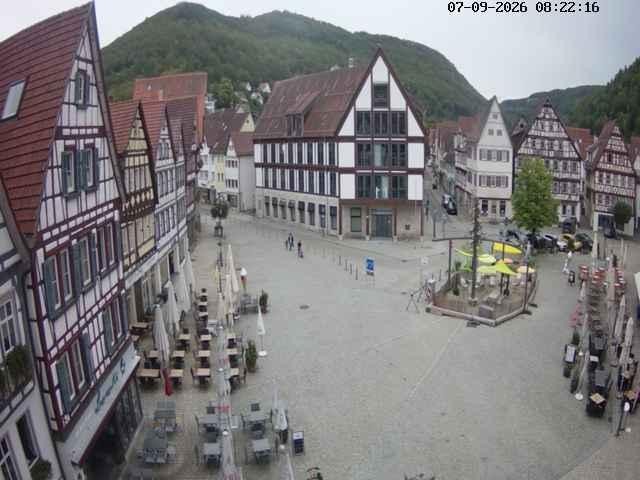Archiv Foto Webcam Marktplatz von Bad Urach