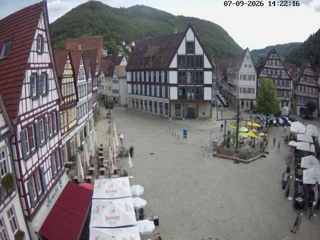 Archiv Foto Webcam Marktplatz von Bad Urach