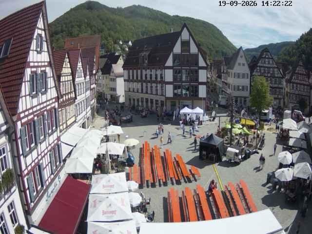 Archiv Foto Webcam Marktplatz von Bad Urach