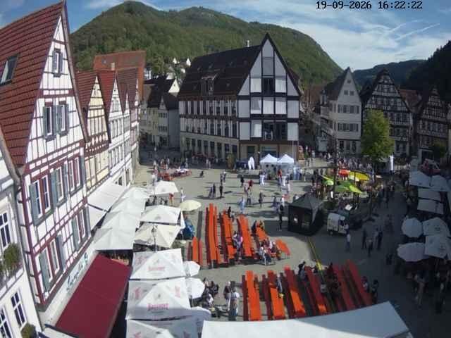 Archiv Foto Webcam Marktplatz von Bad Urach