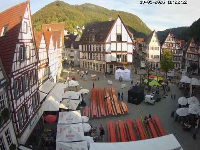 Archiv Foto Webcam Marktplatz von Bad Urach