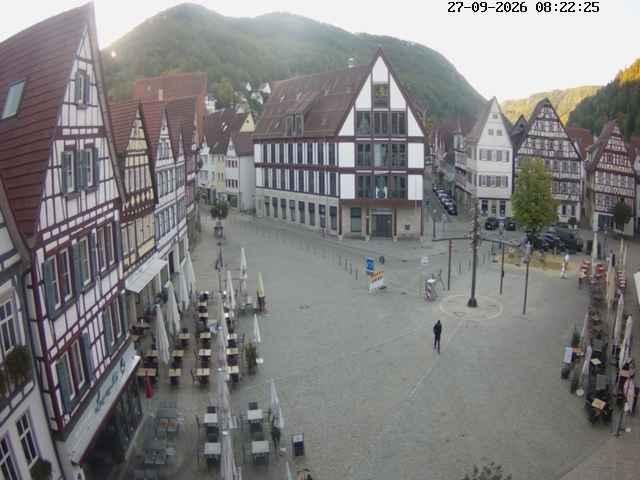 Archiv Foto Webcam Marktplatz von Bad Urach