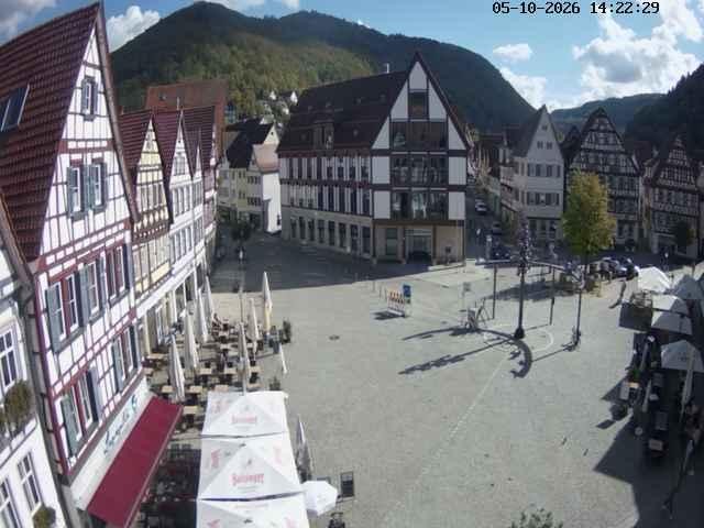 Archiv Foto Webcam Marktplatz von Bad Urach