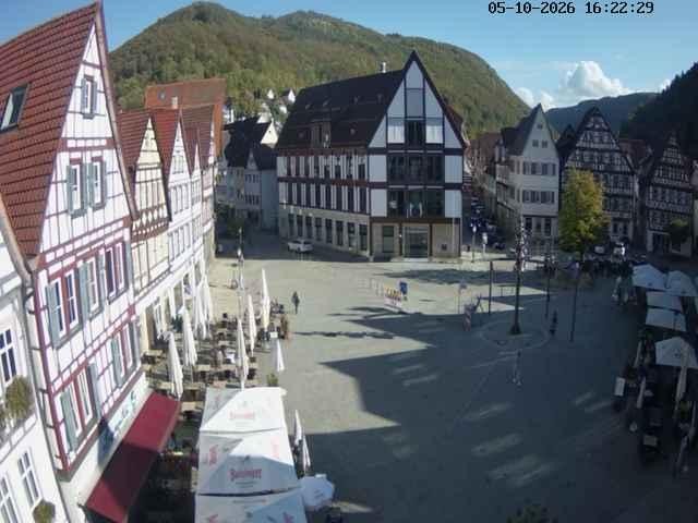 Archiv Foto Webcam Marktplatz von Bad Urach