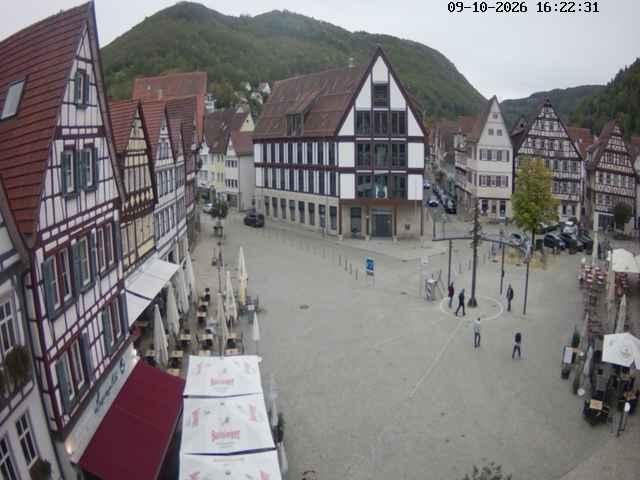 Archived image Webcam Bad Urach Market Square