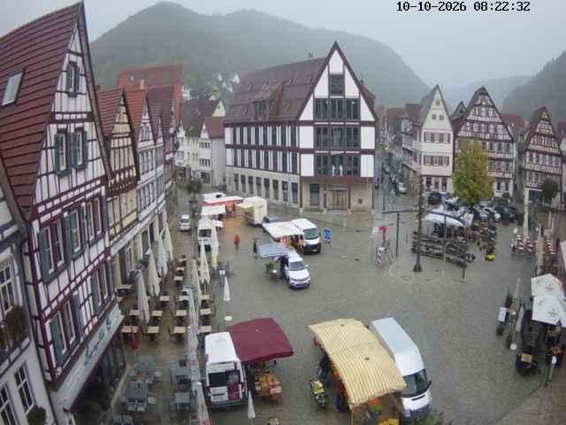 Archived image Webcam Bad Urach Market Square