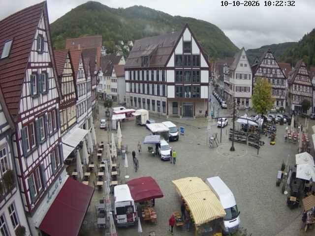 Archived image Webcam Bad Urach Market Square