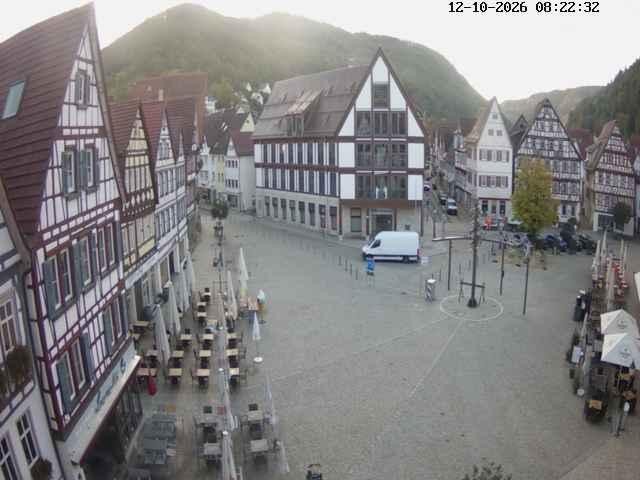 Archiv Foto Webcam Marktplatz von Bad Urach