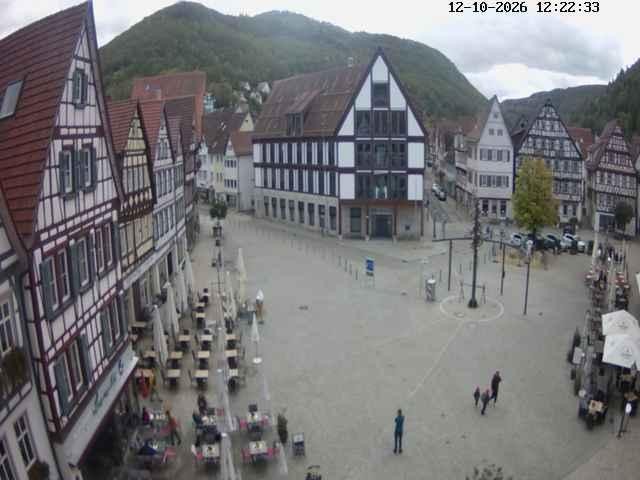 Archiv Foto Webcam Marktplatz von Bad Urach