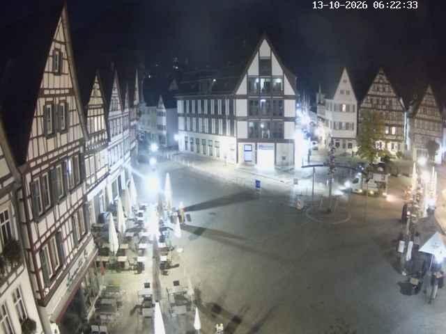 Archiv Foto Webcam Marktplatz von Bad Urach