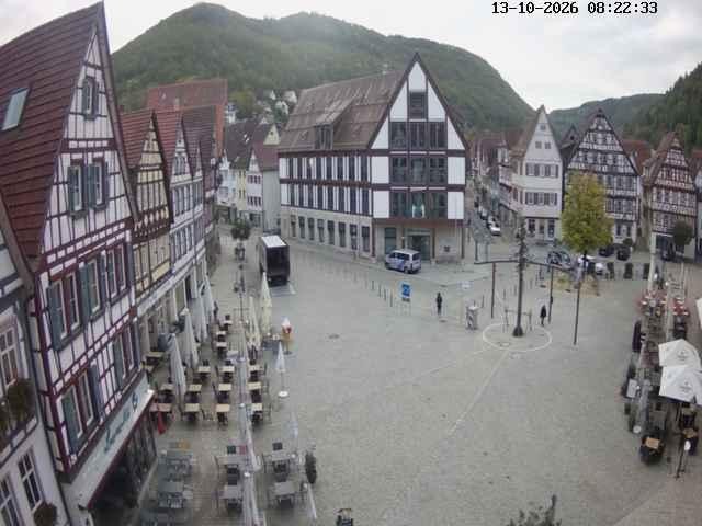 Archiv Foto Webcam Marktplatz von Bad Urach