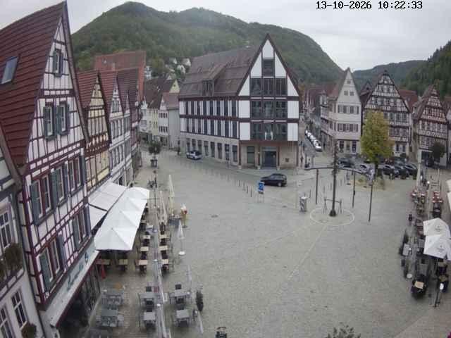 Archiv Foto Webcam Marktplatz von Bad Urach