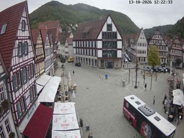 Archiv Foto Webcam Marktplatz von Bad Urach