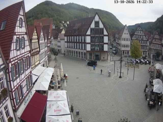 Archiv Foto Webcam Marktplatz von Bad Urach