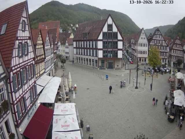 Archiv Foto Webcam Marktplatz von Bad Urach