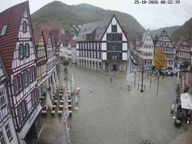 Archived image Webcam Bad Urach Market Square