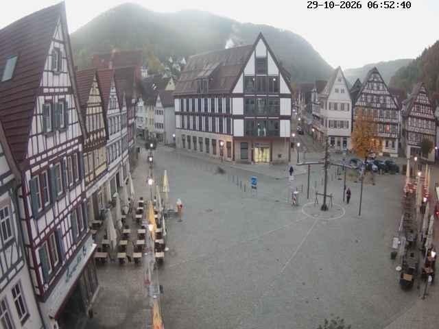 Archiv Foto Webcam Marktplatz von Bad Urach