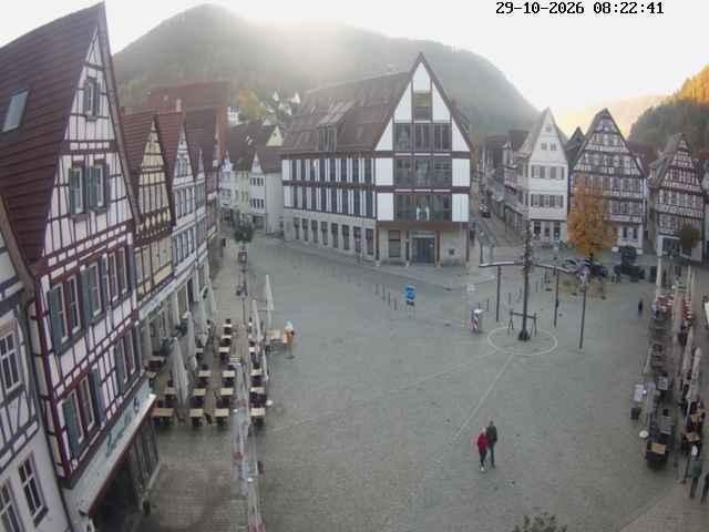 Archiv Foto Webcam Marktplatz von Bad Urach