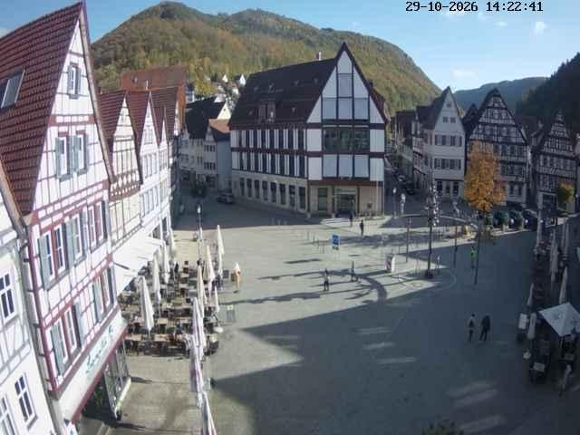 Archiv Foto Webcam Marktplatz von Bad Urach