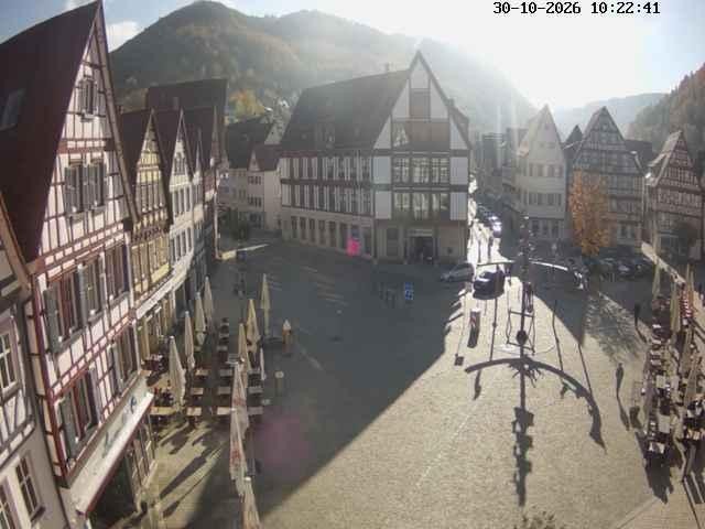 Archiv Foto Webcam Marktplatz von Bad Urach