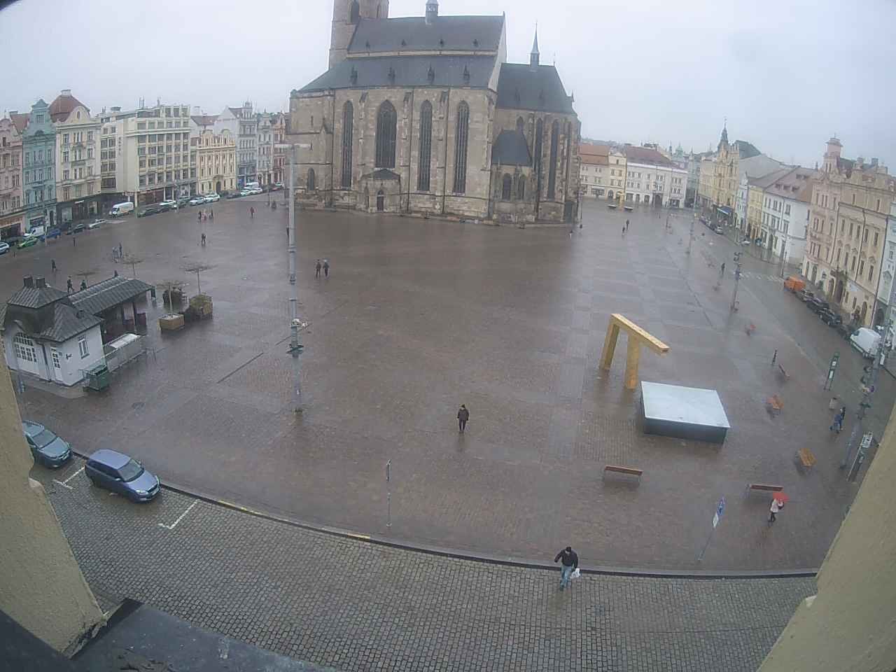 Archived image Webcam Republic Square Pilsen, Czech Republic